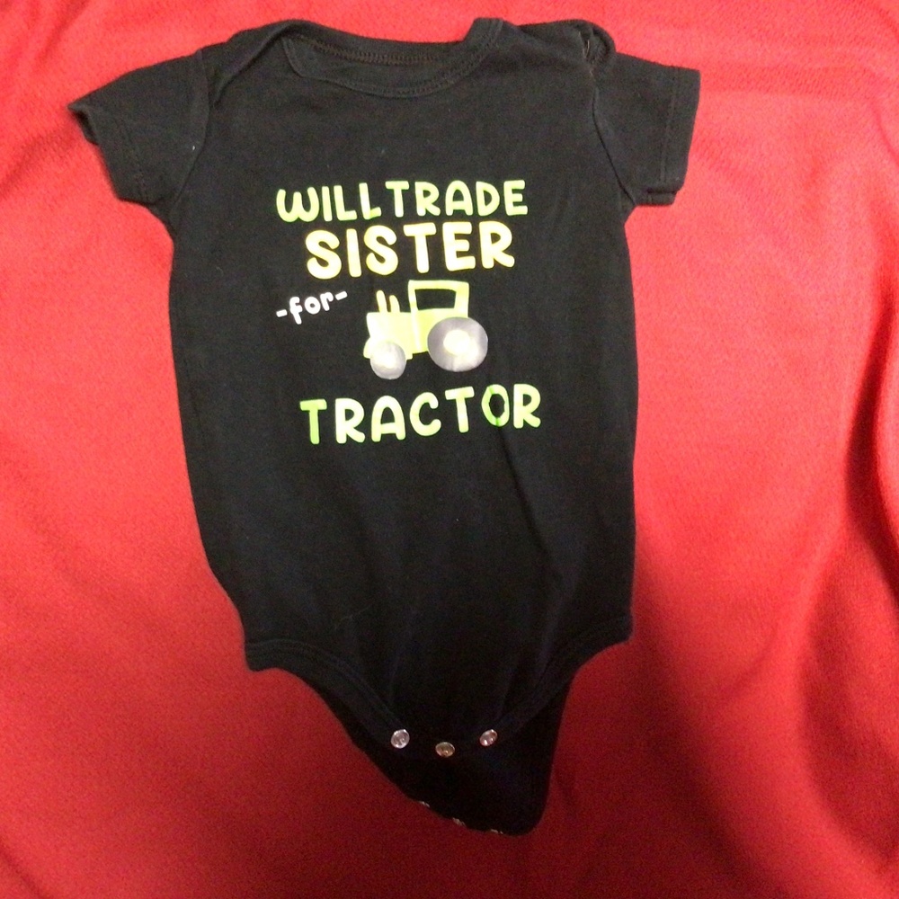 John Deere baby onesie